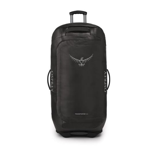 Osprey Transporter Wheeled Duffel 120L Bag Outdoor Action Black - Front