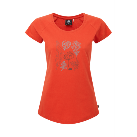 Mountain Equipment Leaf Women's Tee Outdoor Action Paprika - Front