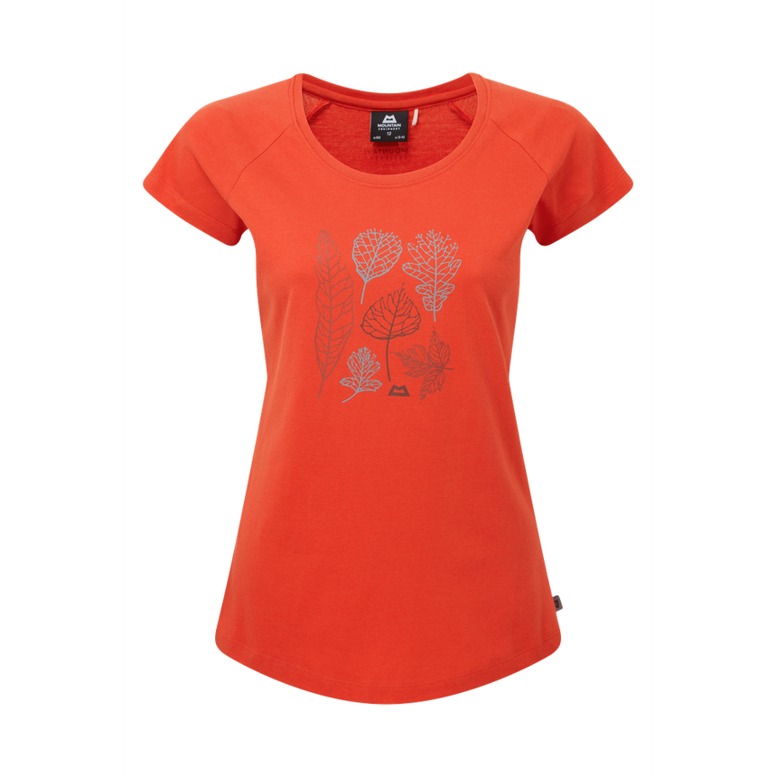 Mountain Equipment Leaf Women's Tee Outdoor Action Paprika - Front