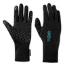 Rab Power Stretch Contact Grip Glove Women's Outdoor Action Black- Front and Back-